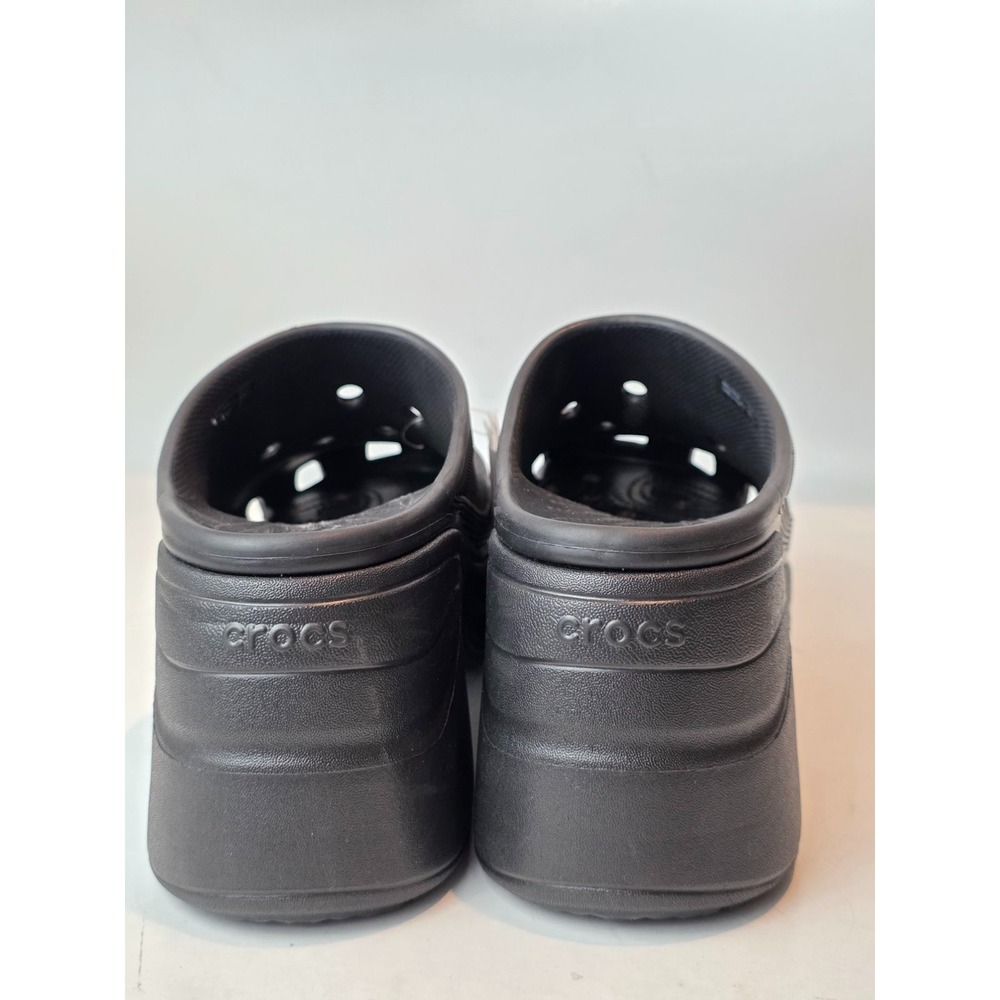 Crocs Siren Clog Men's Size 12 EU 46-47 Black Hyper Heel Platform Slip On Shoes - Picture 8 of 13